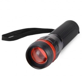 Q5 WATERPROOF 3W 140LM 3 MODES LED BIKE LIGHT ZOOMABLE FLASHLIGHT WITH TORCH HOLDER (RED W
