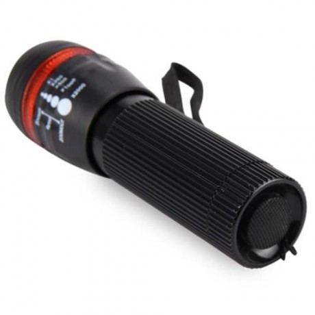 Q5 WATERPROOF 3W 140LM 3 MODES LED BIKE LIGHT ZOOMABLE FLASHLIGHT WITH TORCH HOLDER (RED W