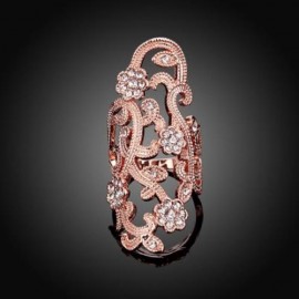 R042 NICKLE FREE ANTIALLERGIC NEW FASHION JEWELRY GOLD PLATED RING (ROSE GOLD)