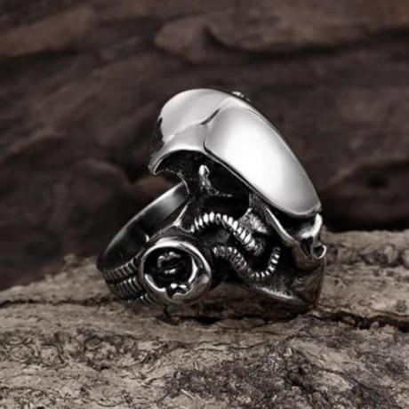R172-10 316L STAINLESS STEEL NEW DESIGN FINGER RING FOR MAN (SILVER)