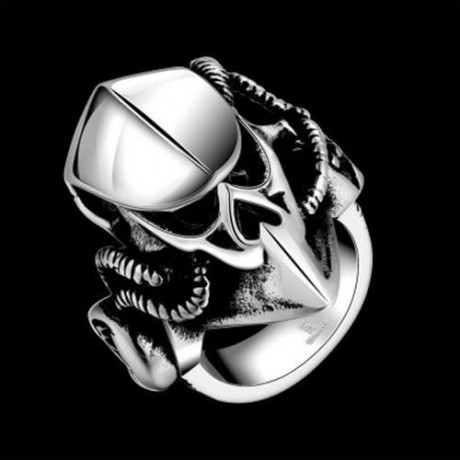 R172-10 316L STAINLESS STEEL NEW DESIGN FINGER RING FOR MAN (SILVER)