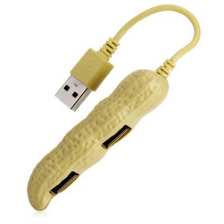 PEANUT SHAPE 4 PORTS USB 2.0 HUB FOR HARD DISK DRIVER PHONE LAPTOP TABLET PC CARD READER M