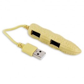 PEANUT SHAPE 4 PORTS USB 2.0 HUB FOR HARD DISK DRIVER PHONE LAPTOP TABLET PC CARD READER M