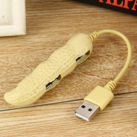 PEANUT SHAPE 4 PORTS USB 2.0 HUB FOR HARD DISK DRIVER PHONE LAPTOP TABLET PC CARD READER M