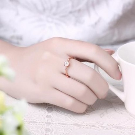 R001-A-7 GOLD PLATED KOREAN STYLE NEW DESIGN FINGER RING FOR LADY (GOLDEN)