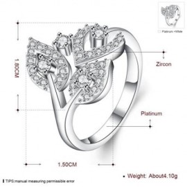 R402-B-8 NICKLE FREE ANTIALLERGIC NEW FASHION JEWELRY ZIRCON RING (SILVER)