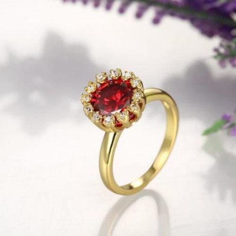 R401-A-8 NICKLE FREE ANTIALLERGIC NEW FASHION JEWELRY ZIRCON RING (GOLDEN)