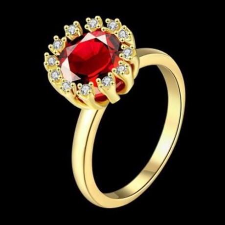 R401-A-8 NICKLE FREE ANTIALLERGIC NEW FASHION JEWELRY ZIRCON RING (GOLDEN)