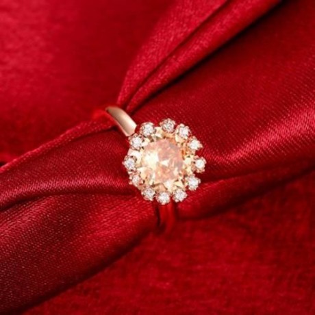 R401-B-8 NICKLE FREE ANTIALLERGIC NEW FASHION JEWELRY ZIRCON RING (ROSE GOLD)