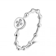 R001-B-7 GOLD PLATED KOREAN STYLE NEW DESIGN FINGER RING FOR LADY (SILVER)