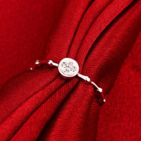 R001-B-7 GOLD PLATED KOREAN STYLE NEW DESIGN FINGER RING FOR LADY (SILVER)