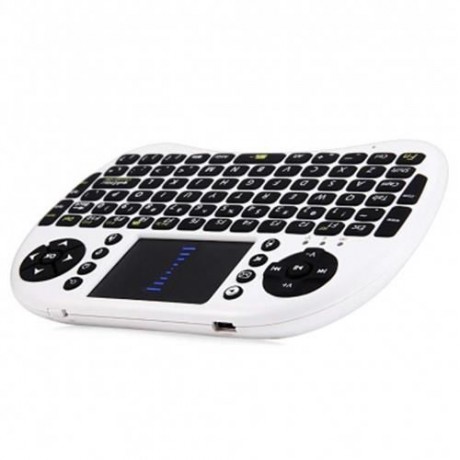 M2S 2.4GHZ WIRELESS QWERTY KEYBOARD TOUCHPAD WITH RECEIVER (WHITE)