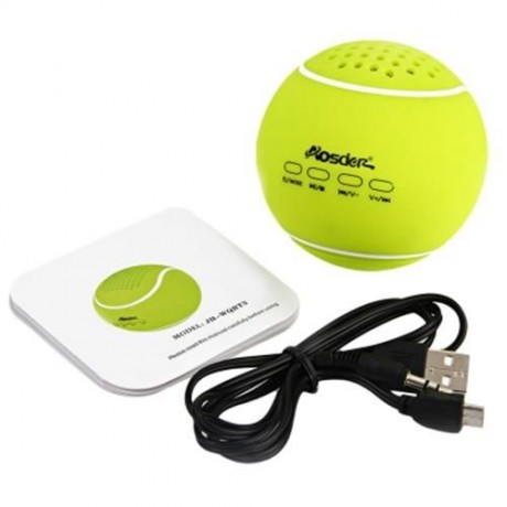 LEATHER COVER WIRELESS BLUETOOTH V2.1 TENNIS RECHARGEABLE SPEAKER TF CARD MUSIC DEVICE (GR