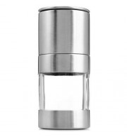 PORTABLE STAINLESS STEEL MANUAL SALT PEPPER SPICE MILL GRINDER KITCHEN ACCESSARIES (SILVER