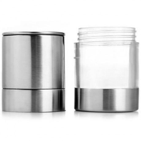 PORTABLE STAINLESS STEEL MANUAL SALT PEPPER SPICE MILL GRINDER KITCHEN ACCESSARIES (SILVER