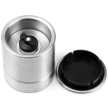 PORTABLE STAINLESS STEEL MANUAL SALT PEPPER SPICE MILL GRINDER KITCHEN ACCESSARIES (SILVER