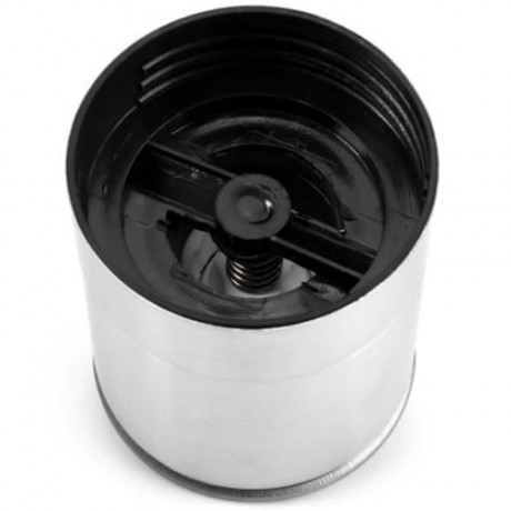 2 IN 1 STAINLESS STEEL MANUAL SALT PEPPER MILL GRINDER SEASONING COOKING TOOLS (SILVER)