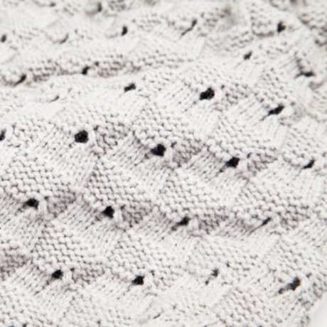 FASHIONABLE STAR DECORATED TWO-DOUBLE KNITED SKULLIES BEANIE HAT (GRAY)