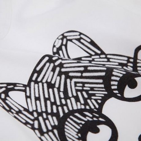 TRENDY ROUND NECK LONG SLEEVE COTTON ANIMAL PRINT BABY BOYS SUIT (WHITE)