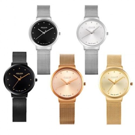 JULIUS JA - 426L WOMEN ULTRATHIN QUARTZ WRIST WATCH (BLACK)