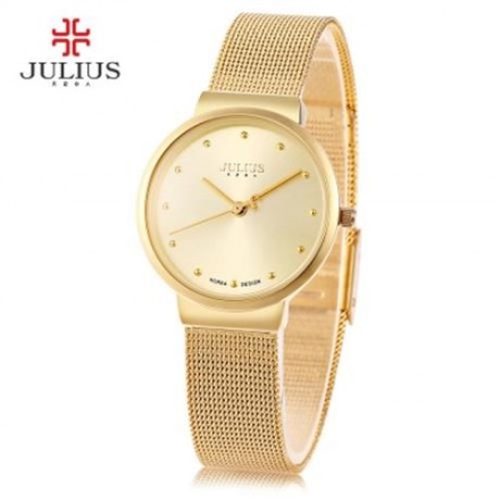 JULIUS JA - 426L WOMEN ULTRATHIN QUARTZ WRIST WATCH (GOLDEN)