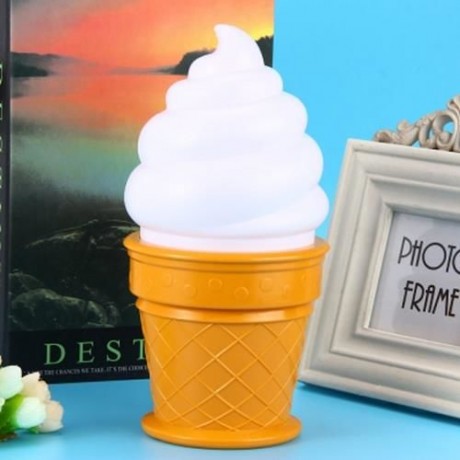 ICE CREAM CONE SHAPED NIGHT LIGHT DESK TABLE LED LAMP FOR KIDS CHILDREN BEDROOM DECOR LIGH