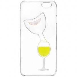 3D LIQUID FLOW HOURGLASS TRANSLUCENT ANTI-SLIP BACK COVER CASE FOR IPHONE 6 / 6S (YELLOW)