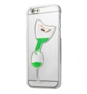 3D LIQUID FLOW HOURGLASS TRANSLUCENT ANTI-SLIP BACK COVER CASE FOR IPHONE 6 / 6S (GREEN)