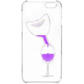 3D LIQUID FLOW HOURGLASS TRANSLUCENT ANTI-SLIP BACK COVER CASE FOR IPHONE 6 / 6S (PURPLE)
