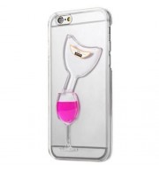 3D LIQUID FLOW HOURGLASS TRANSLUCENT ANTI-SLIP BACK COVER CASE FOR IPHONE 6 / 6S (PINK)