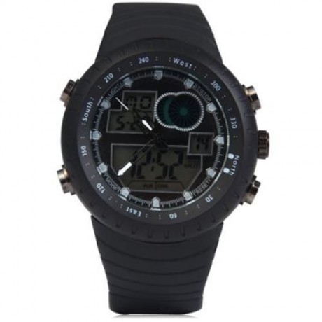 LED WATCH DIGITAL ANALOG WRISTWATCH (BLACK)