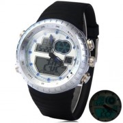 LED WATCH DIGITAL ANALOG WRISTWATCH (SILVER)
