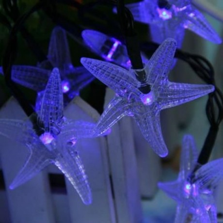 WTL - HX 30 STARFISH SHAPE SOLAR LED DECORATIVE LAMPS STRING LIGHT FOR CHRISTMAS FESTIVAL 