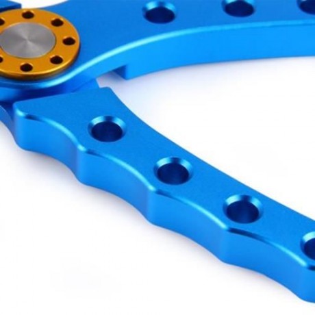 ALUMINUM ALLOY FISHING PLIERS BRAID CUTTER HOOK LINE REMOVER TACKLE KITS (BLUE)