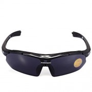 ROBESBON 0089 - 1 OUTDOOR CYCLING GLASSES BIKE SUNGLASSES (BLACK)