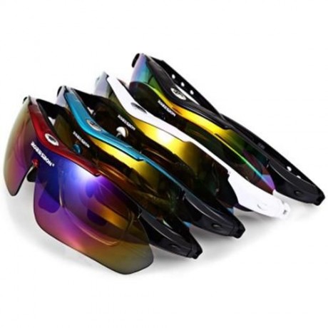 ROBESBON 0089 NON-POLARIZED SPORTS RUNNING OUTDOOR CYCLING GLASSES UV400 SUNGLASSES WITH 5