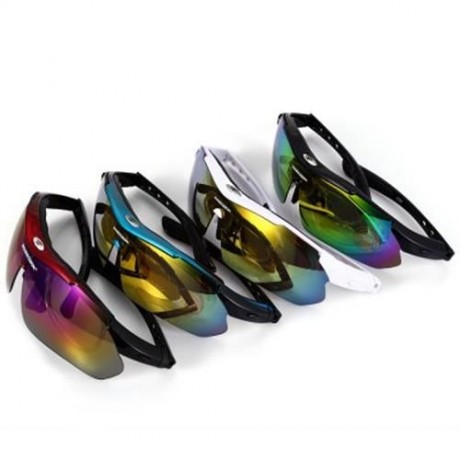 ROBESBON 0089 NON-POLARIZED SPORTS RUNNING OUTDOOR CYCLING GLASSES UV400 SUNGLASSES WITH 5