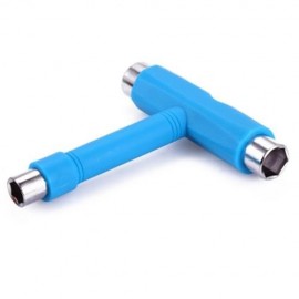 SKATEBOARD TOOL ALL IN ONE SCREWDRIVER SOCKET MULTIFUNCTION SKATE T-TOOL (BLUE)