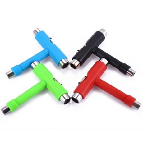 SKATEBOARD TOOL ALL IN ONE SCREWDRIVER SOCKET MULTIFUNCTION SKATE T-TOOL (BLUE)