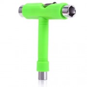 SKATEBOARD TOOL ALL IN ONE SCREWDRIVER SOCKET MULTIFUNCTION SKATE T-TOOL (GREEN)