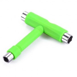 SKATEBOARD TOOL ALL IN ONE SCREWDRIVER SOCKET MULTIFUNCTION SKATE T-TOOL (GREEN)