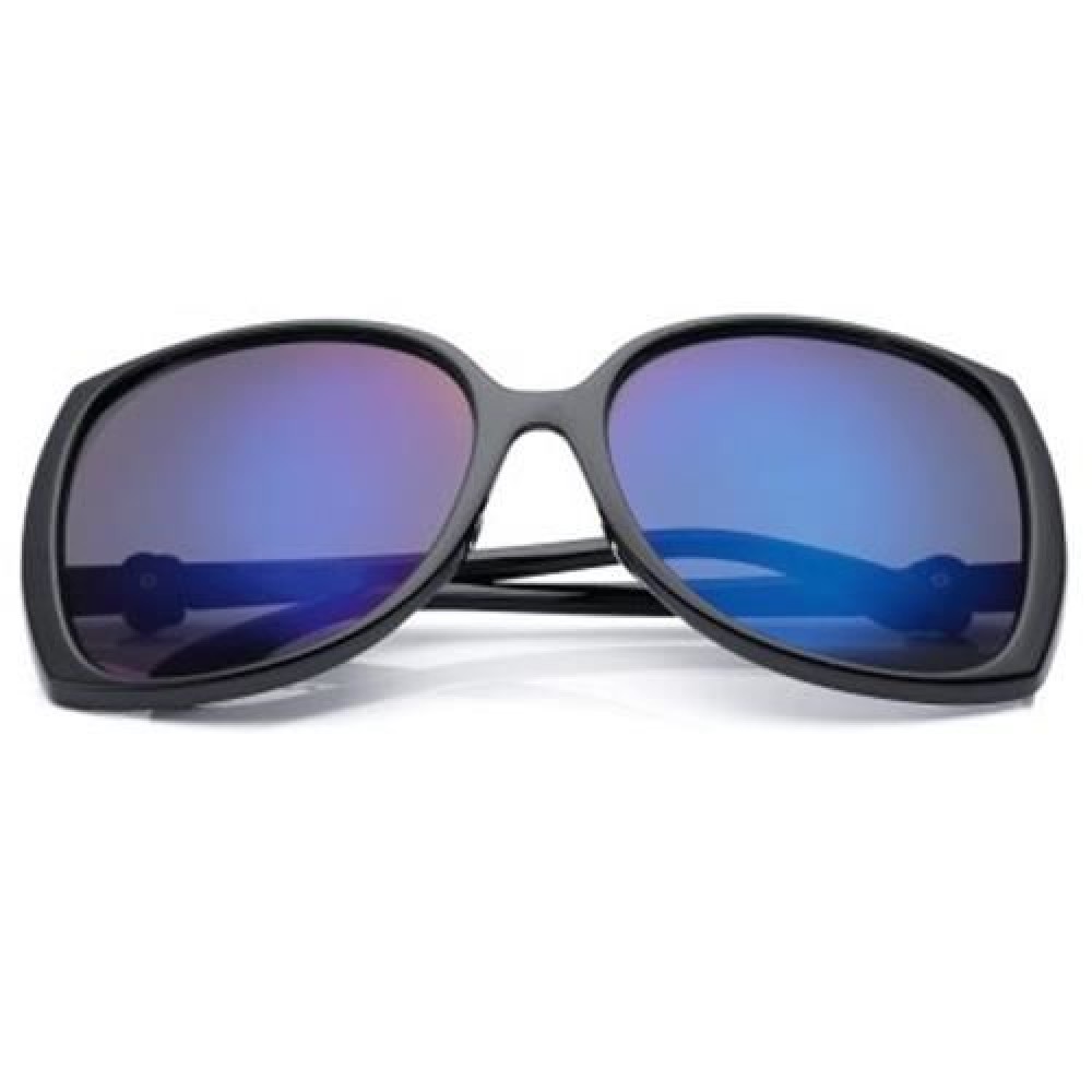 LADY VINTAGE BIG FRAME SUNGLASSES GOGGLES SHADES EYEGLASS (BRIGHT BLUE)