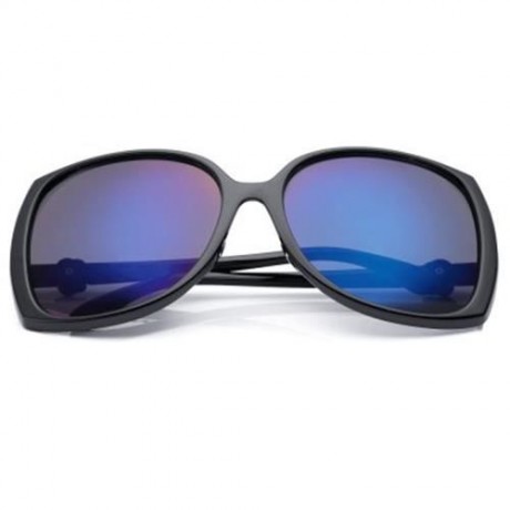 LADY VINTAGE BIG FRAME SUNGLASSES GOGGLES SHADES EYEGLASS (BRIGHT BLUE)