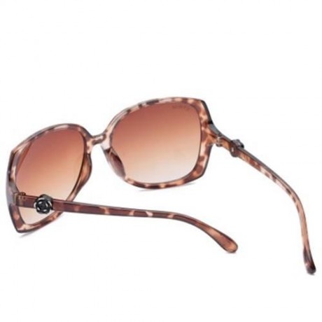 LADY VINTAGE BIG FRAME SUNGLASSES GOGGLES SHADES EYEGLASS (BROWN)