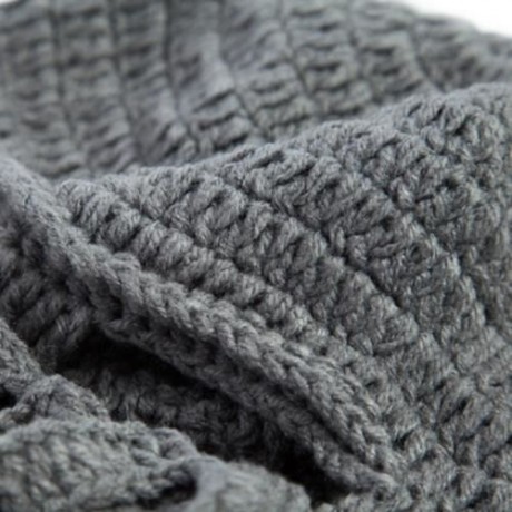 TRENDY MEN WOMEN HANDMADE KNITTING WOOL OCTOPUS ADULT HAT (DEEP GRAY)
