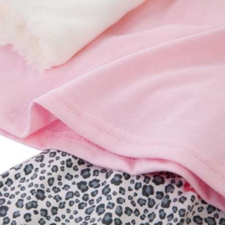 3PCS HAN EDITION ROUND NECK LONG SLEEVE FLOWER PRINT T-SHIRT PANTS WAISTCOAT FOR BABY GIRL