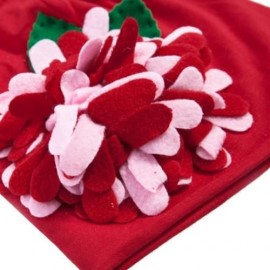 STYLISH BIG FLOWER DECORATED BABIES BEANIE HAT (#1)