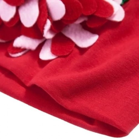 STYLISH BIG FLOWER DECORATED BABIES BEANIE HAT (#1)