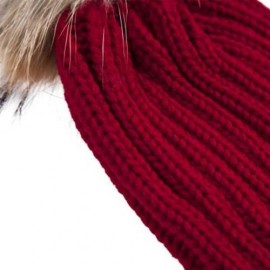 HAN EDITION TRENDY SOLID COLOR RACCOON BALL TOP THICKENING KNITED STRETCHY GIRLS BEANIE HA