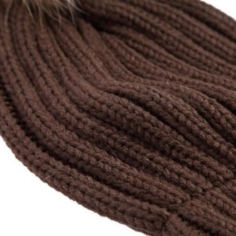 HAN EDITION TRENDY SOLID COLOR RACCOON BALL TOP THICKENING KNITED STRETCHY GIRLS BEANIE HA